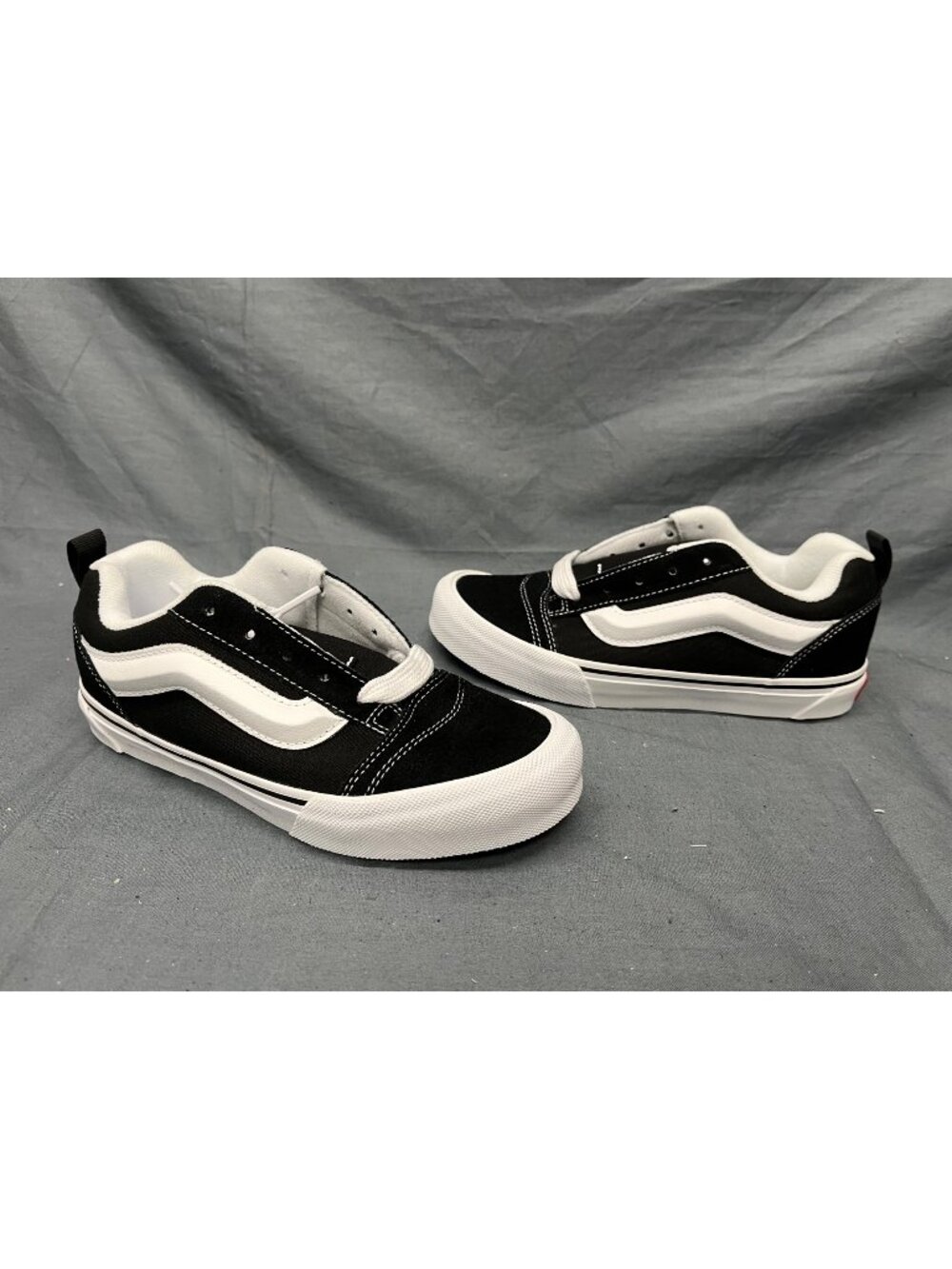 Vans Knu Skool Sneakers Stripe Black White Kids Size 13 NEW NO BOX!